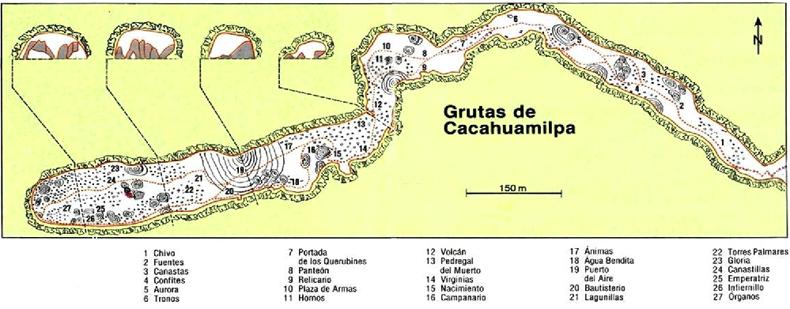 Mapa Cacahuamilpa
