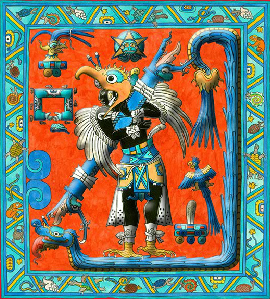 Edificio A: mural del Hombre Águila