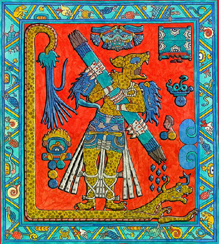 Edificio A: mural del Hombre Jaguar